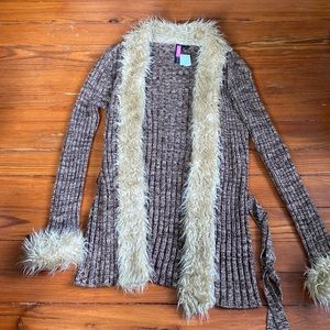 Fur Trim Sweater